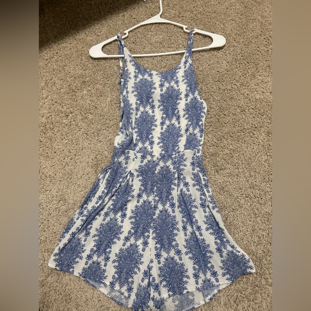 Blue and White Womens jumper